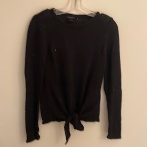 Ann Taylor black sweater with holiday sparkle